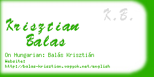 krisztian balas business card